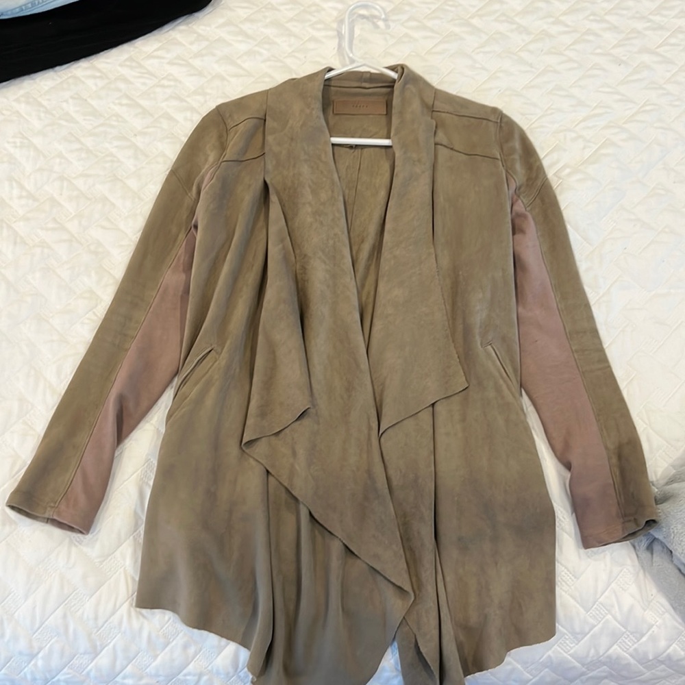 BLANKNYC suede drape jacket